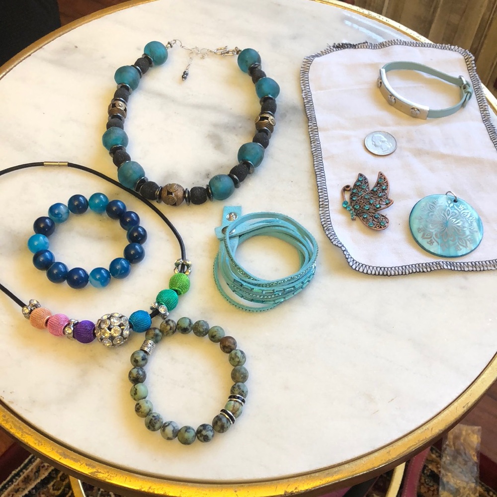 Teal sparkles jewelry/reseller's bundle